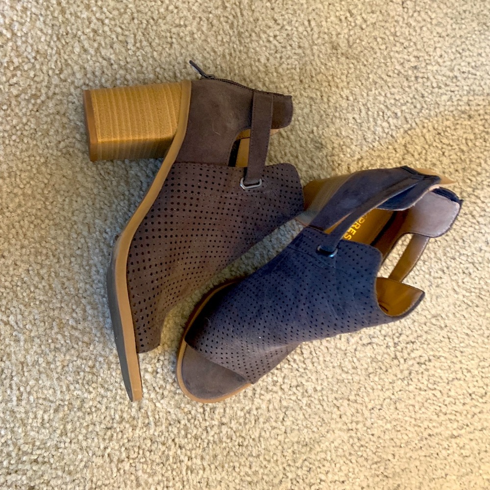 Brown Express booties. Worn 2x.